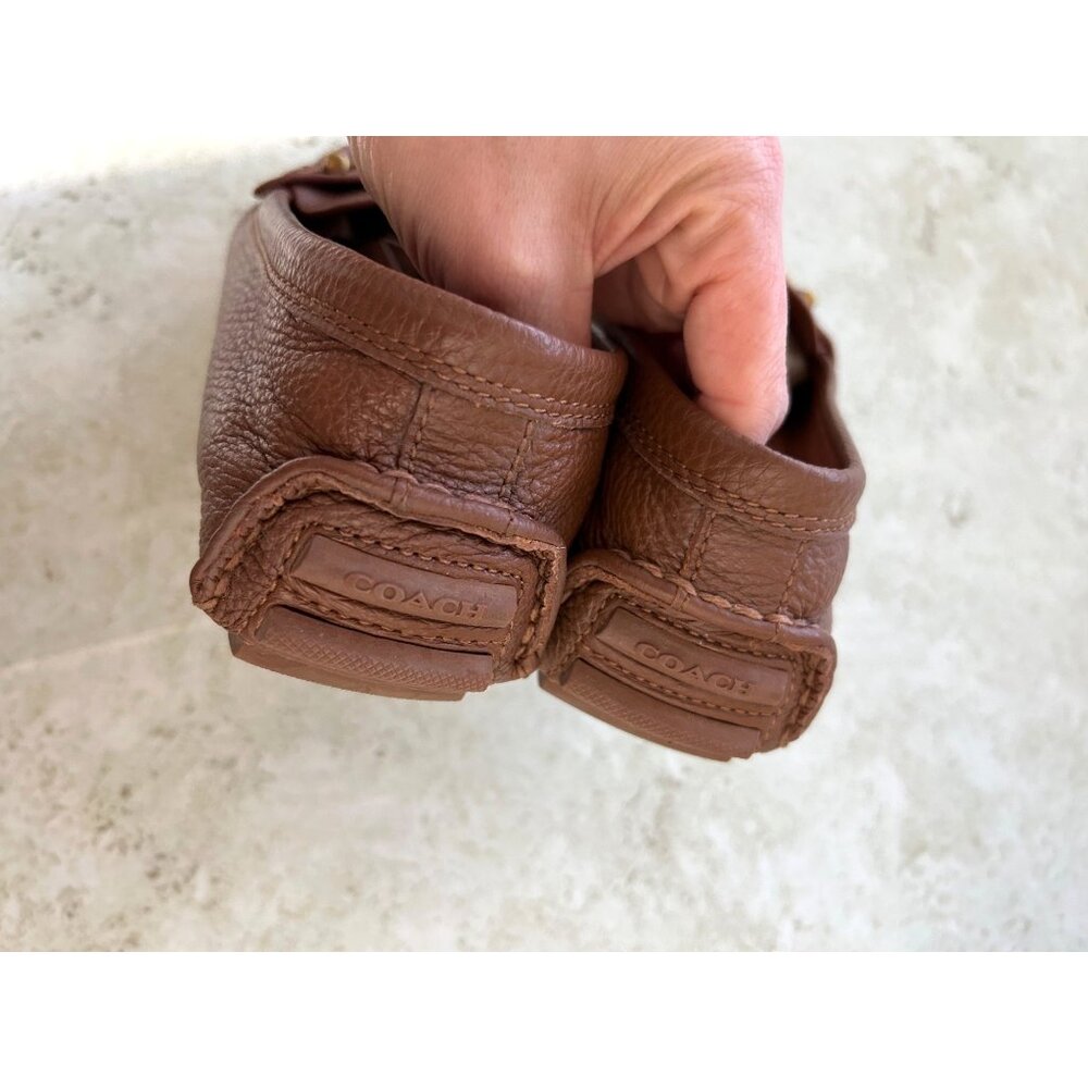 Coach Brown Leather Loafers for Women - Picture 9 of 12